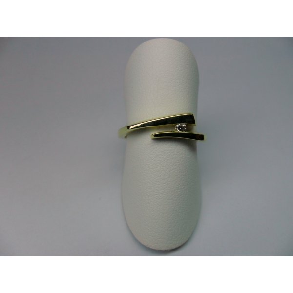 Curved Stripe Ring Yellow Gold 1st.